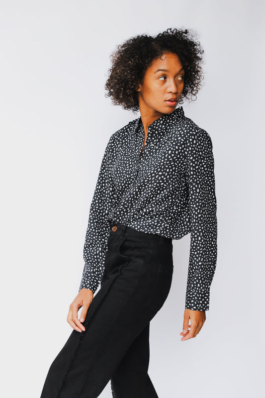 shop maya blouse animal dot by j-lab3l at thegreenlabels
