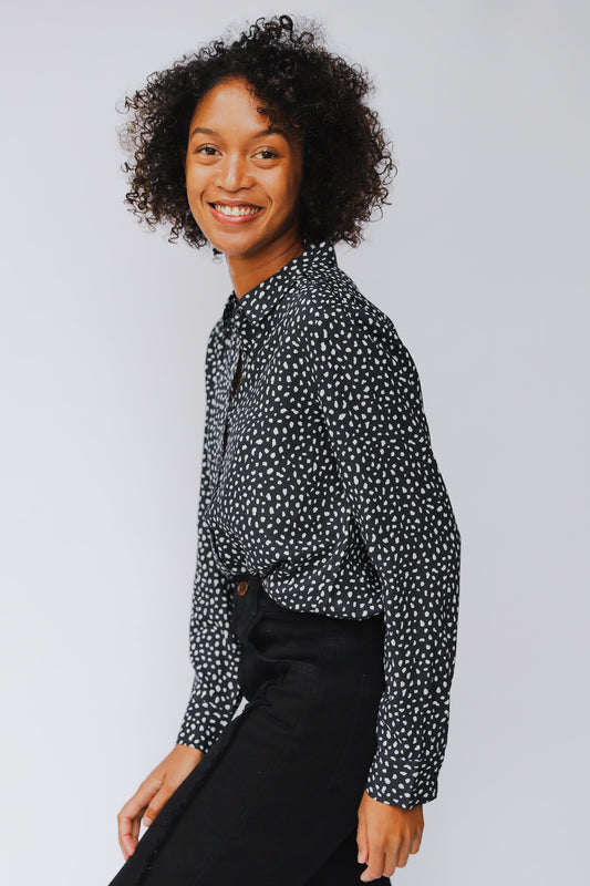 shop maya blouse animal dot by j-lab3l at thegreenlabels