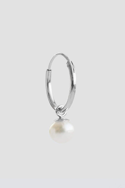 petite perle hoop sterling silver <br> by Neinties
