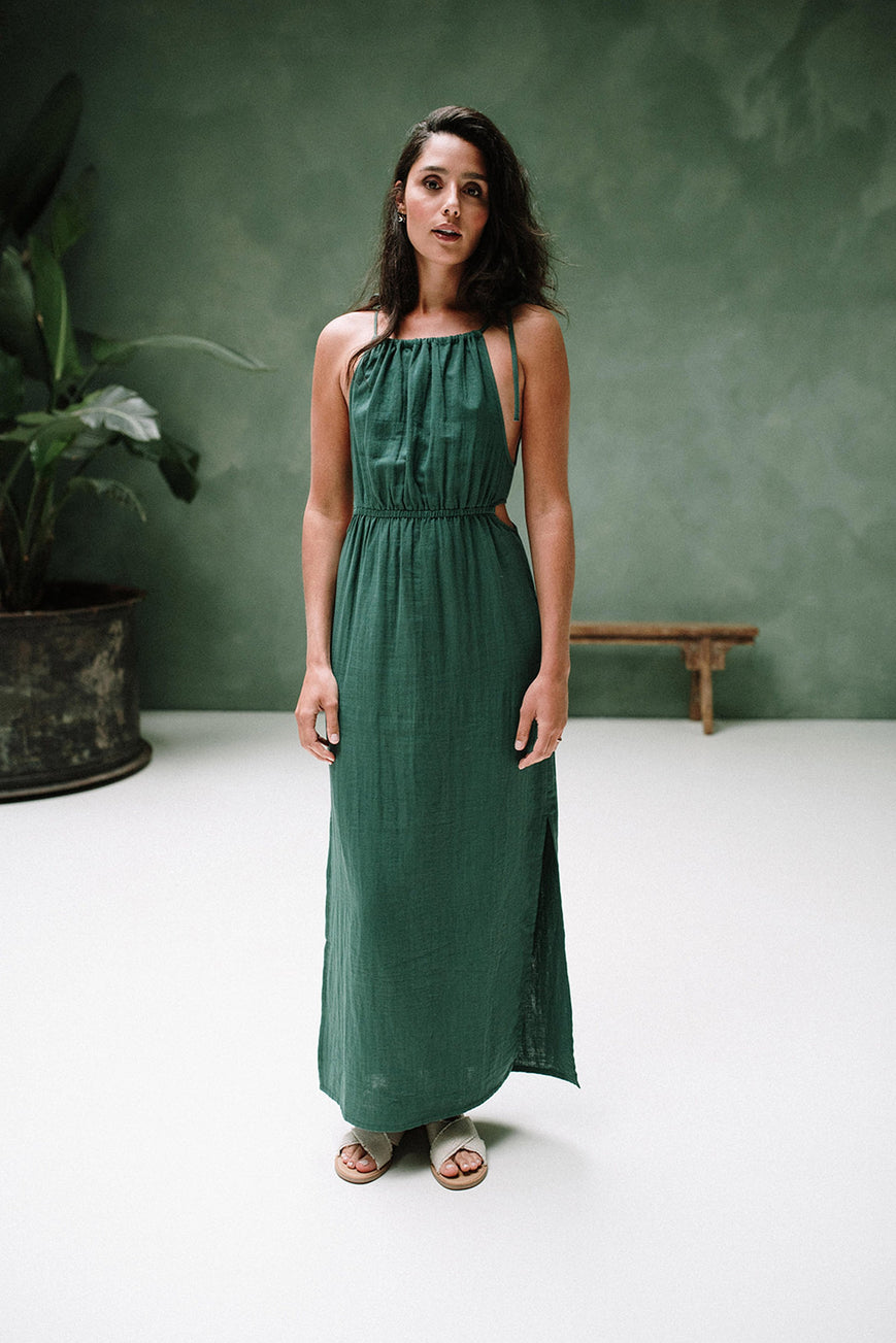 priya maxi dress green by J-LAB3L at thegreenlabels