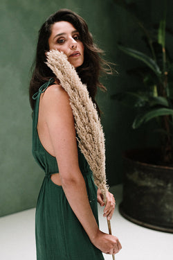 priya maxi dress green by J-LAB3L at thegreenlabels