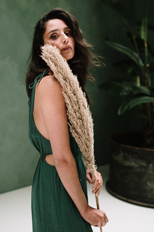 priya maxi dress green by J-LAB3L at thegreenlabels