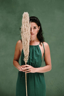 priya maxi dress green by J-LAB3L at thegreenlabels