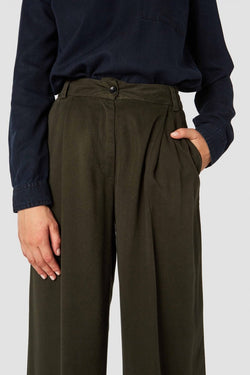 rapunzel olive drab pants by Kings Of Indigo thegreenlabels