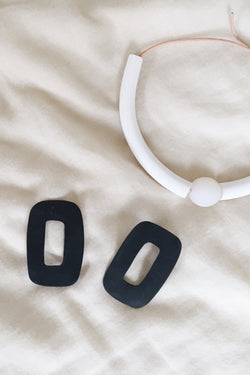 shop sagres earrings black by Hello Zephyr at thegreenlabels