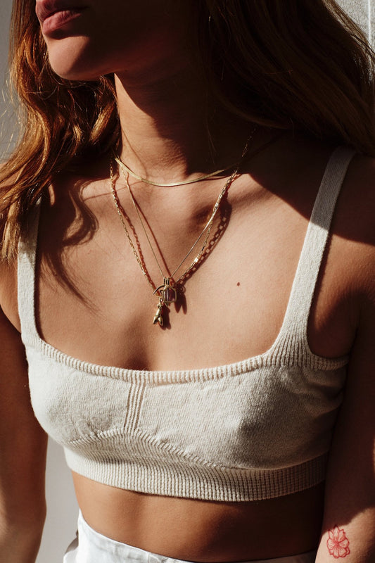 shop selected femme necklace gold by flawed at thegreenlabels