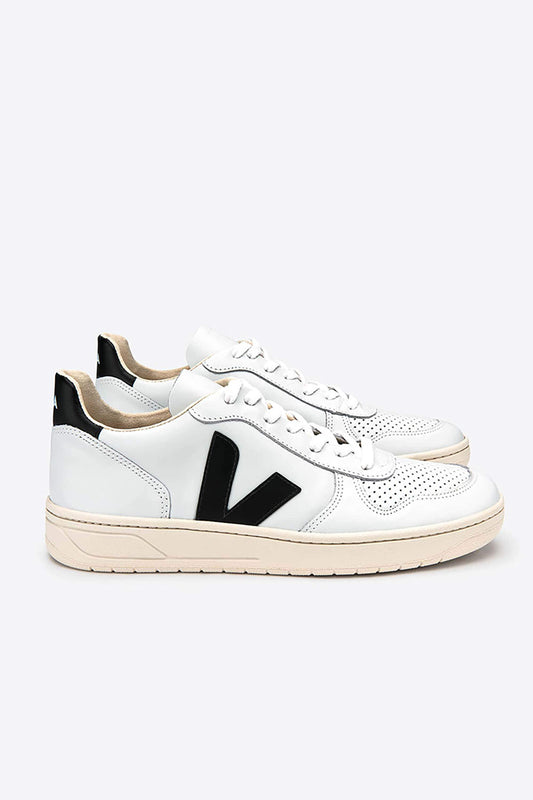 Sneakers - V-10 Sneaker Extra White Black <br> By Veja