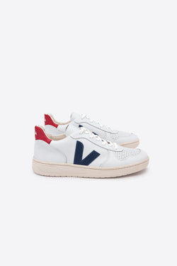 Sneakers - V-10 Sneaker Extra White Nautico Pekin <br> By Veja