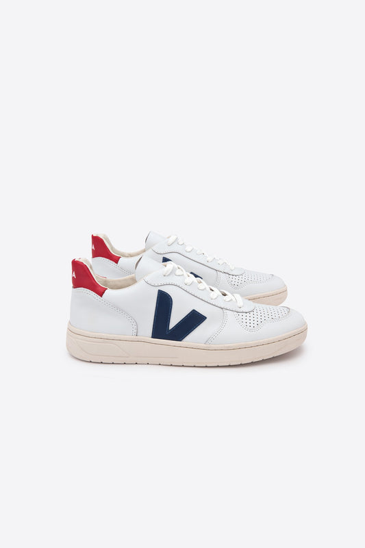 Sneakers - V-10 Sneaker Extra White Nautico Pekin <br> By Veja
