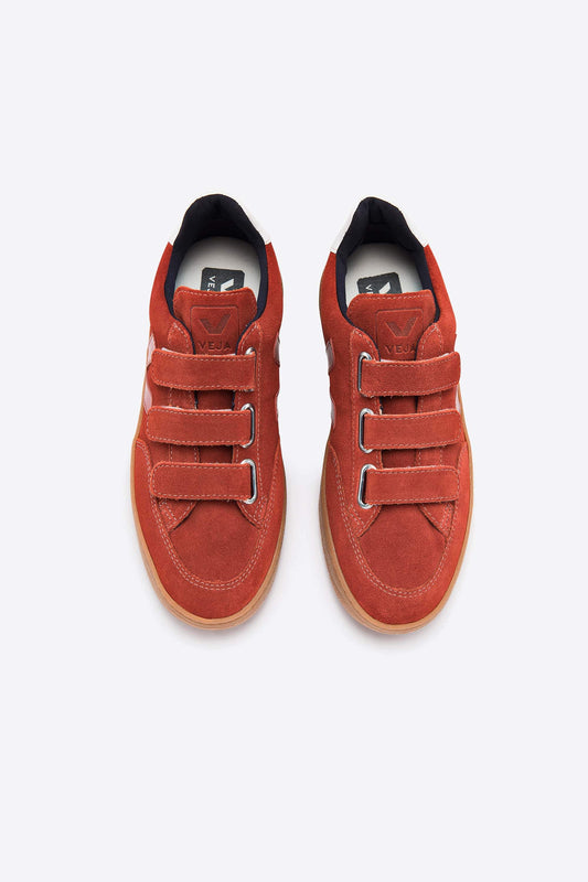 Sneakers - V-lock Suede Rouille Natural Sole <br> By Veja
