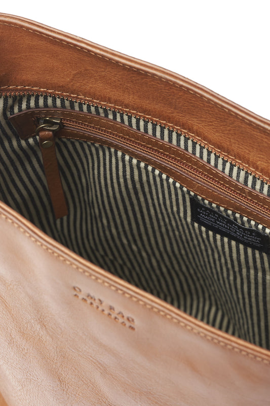 sofia shopper cognac by O My Bag on thegreenlabels