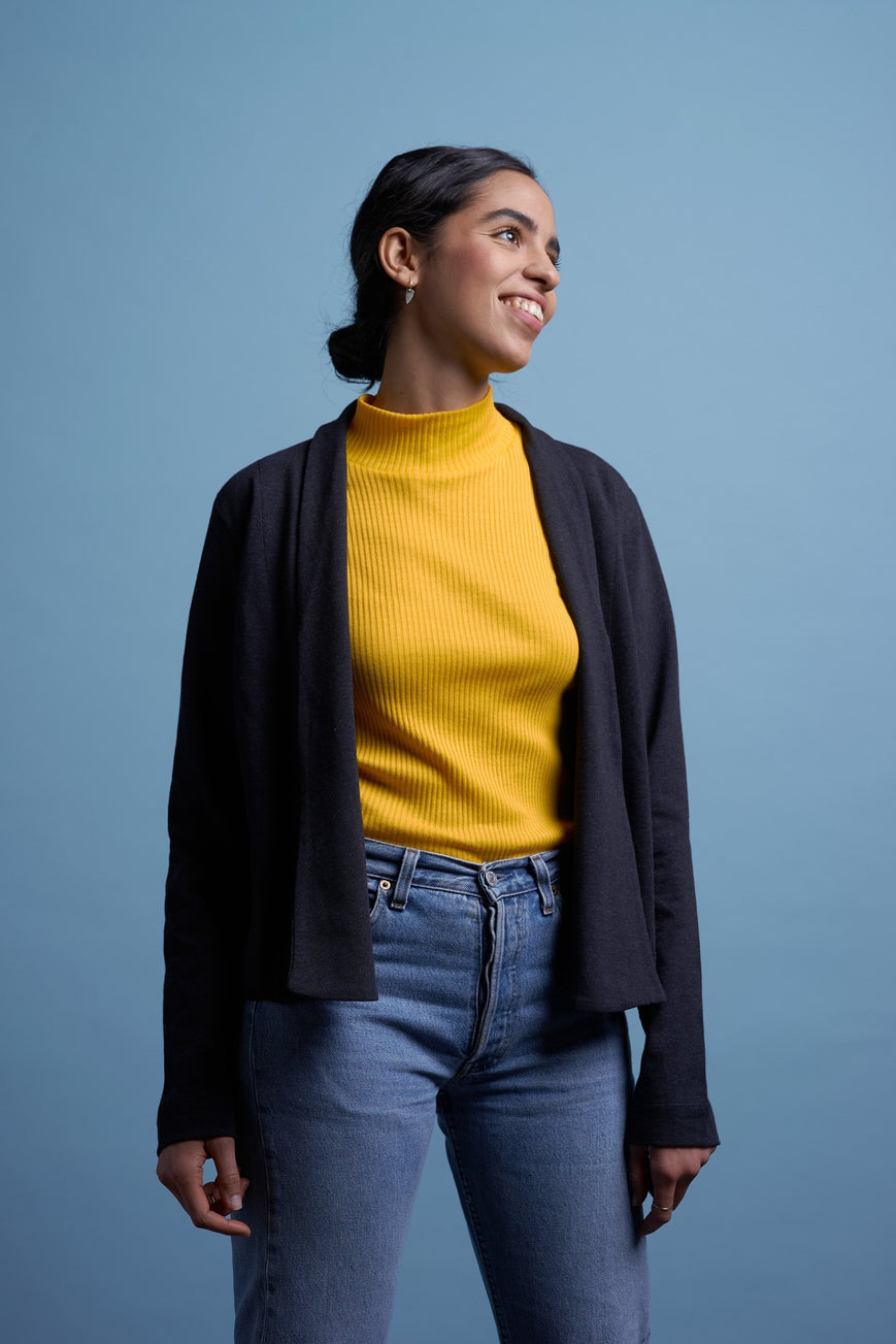 Sweaters & Knitwear - Building Block Cardigan Black <br>  By Kowtow