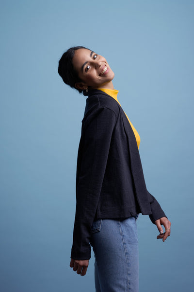 Sweaters & Knitwear - Building Block Cardigan Black <br>  By Kowtow