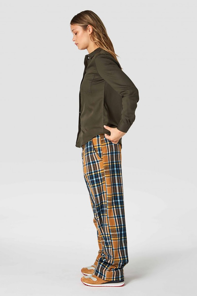 taja shirt olive drab <br> by Kings Of Indigo