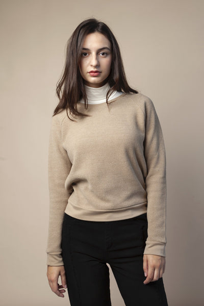shop tari jumper knotted beige by frisur at thegreenlabels
