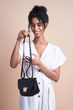 the meghan mini classic black by O My Bag on thegreenlabels.com
