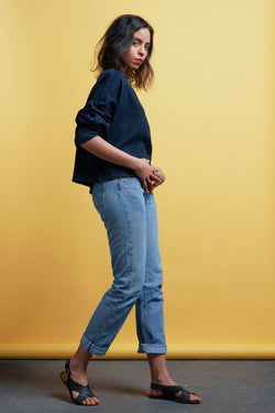 Tops - Amelia Top Blue Black <br> By Kings Of Indigo