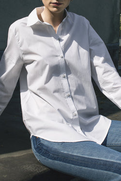 Tops - Classic Shirt White <br> By Kowtow