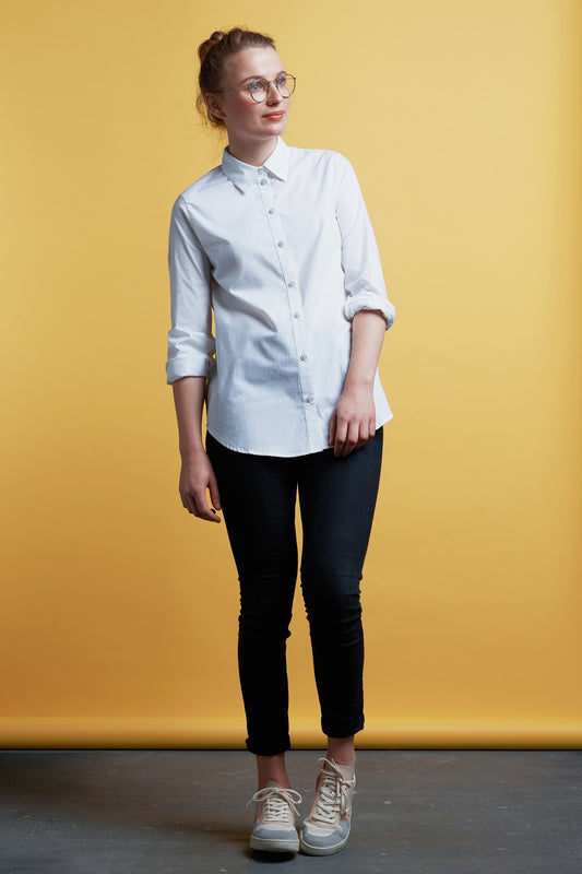 Tops - Classic Shirt White <br> By Kowtow