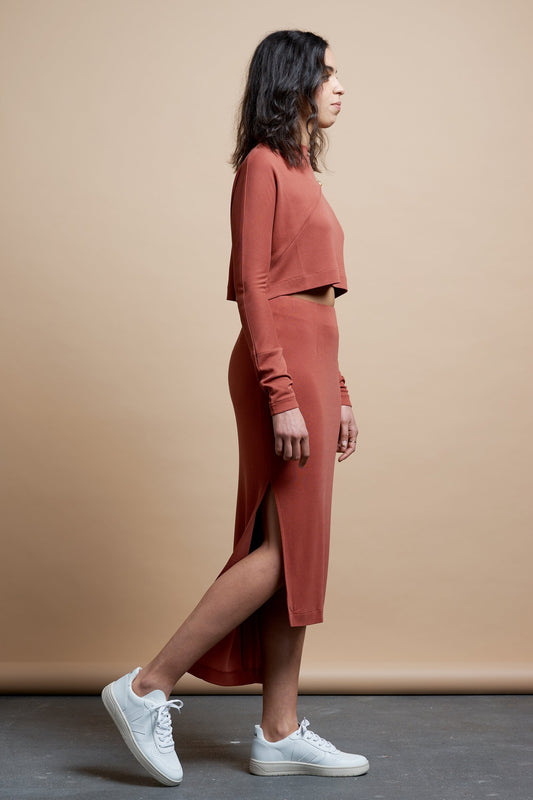 Tops - Crop Jumper Rust <br> By Cossac