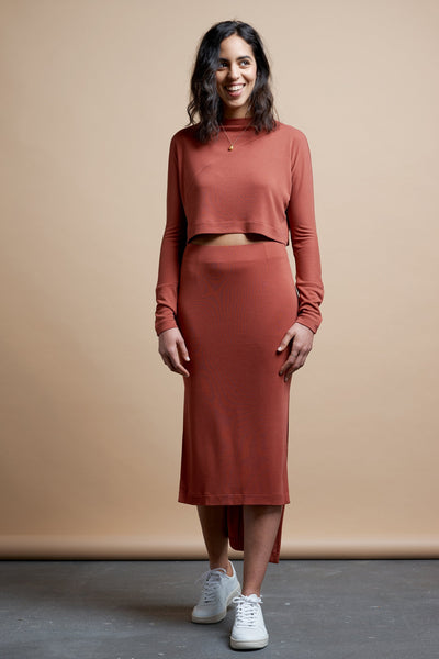 Tops - Crop Jumper Rust <br> By Cossac