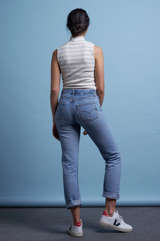 Tops - Jacobina Top Sleeveless Stripe Rib <br> By Kings Of Indigo