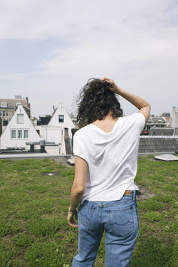 Tops - Linen T-shirt White <br> By Friday's Project