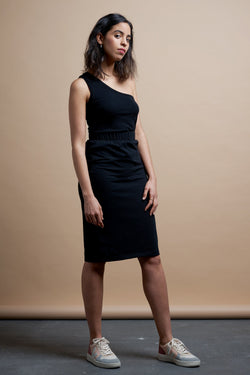 Tops - One Shoulder Top Black <br> By Signe