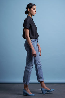 Tops - Silk Shirt Black <br> By Signe