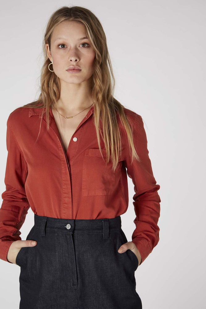 Tops - Taja Shirt Collegiate Red <br> By Kings Of Indigo