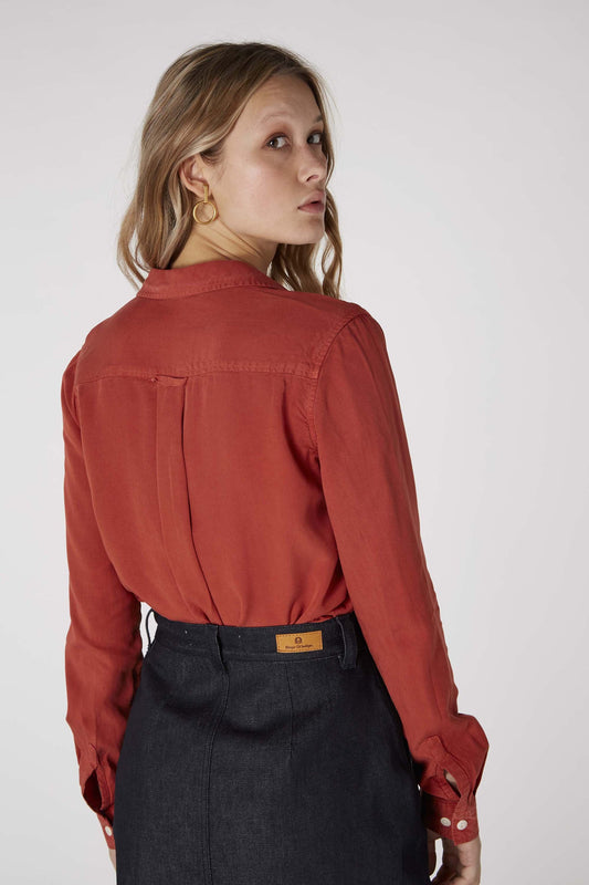 Tops - Taja Shirt Collegiate Red <br> By Kings Of Indigo
