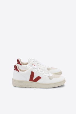 shop v-10 sneaker cwl white rouille by Veja at thegreenlabels