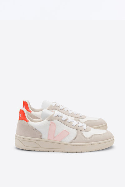 v-10 sneaker extra b-mesh white petale orange by Veja