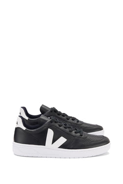 v-10 leather sneaker black white by Veja on thegreenlabels