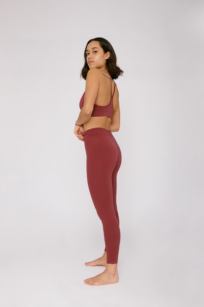 SilverTech™ <br> active leggings burgundy <br>by Organic Basics