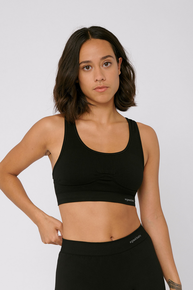 SilverTech™ active workout bra black by Organic Basics on thegreenlabels