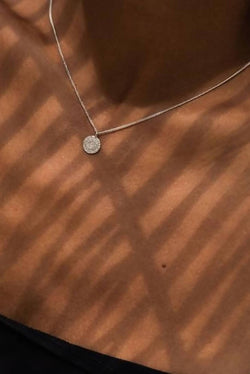 coin necklace silver